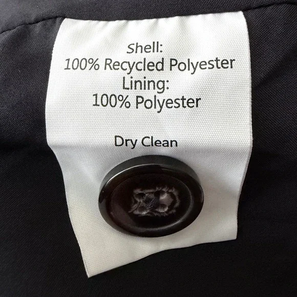 Hawker Rye Car Coat Mens XXL Black Button Front Recycled Polyester Outerwear